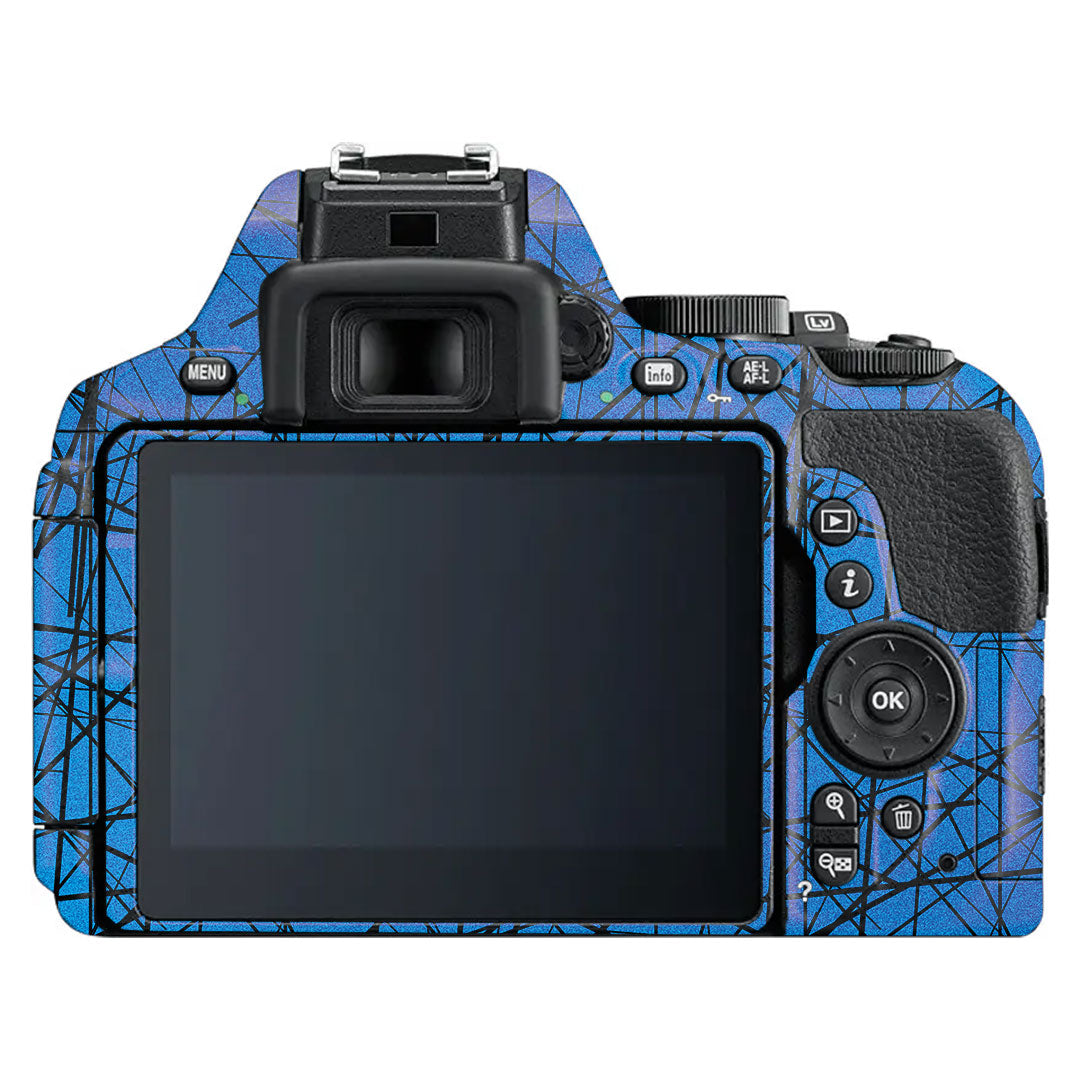 Textured Electric Blue Chaos Nikon D5600 Camera Skin