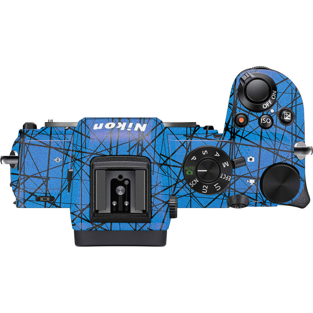 Textured Electric Blue Chaos Nikon Z50 Camera Skin