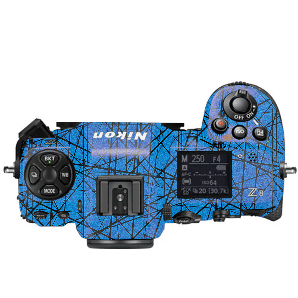 Textured Electric Blue Chaos Nikon Z8 Camera Skin