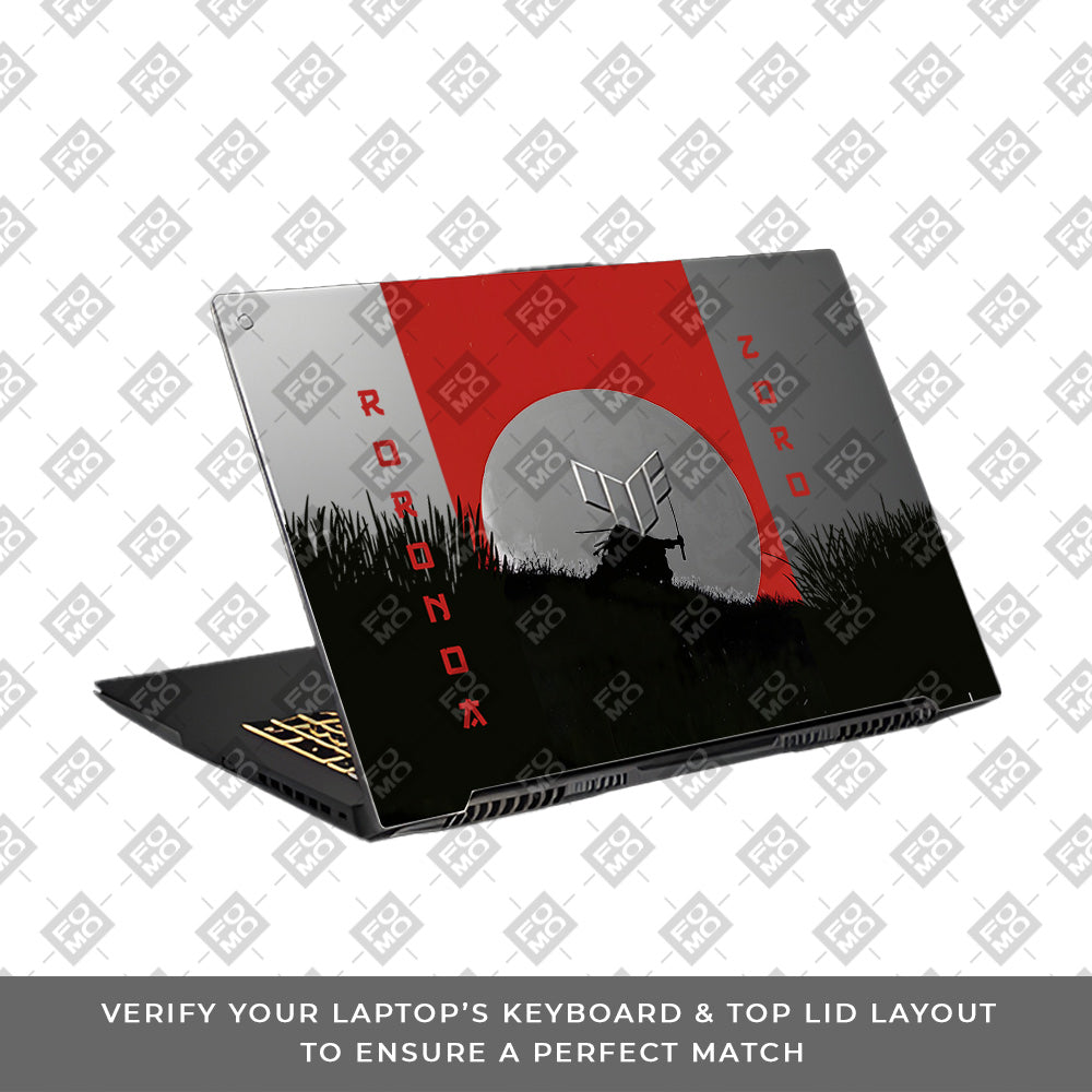 Transparent Swordsman’s Resolve Asus TUF Gaming F17 FX707Z Laptop Skin