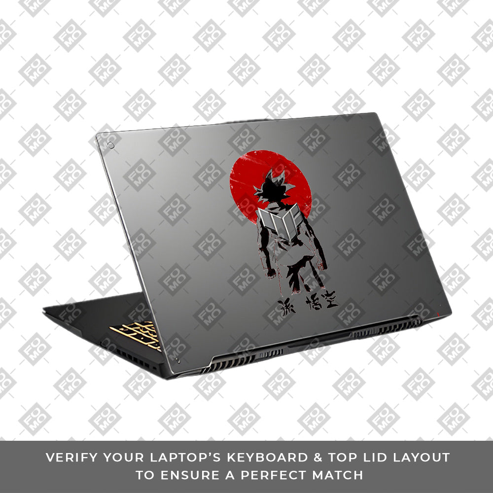 Transparent Sunset Samurai Asus TUF Gaming F17 FX707Z Laptop Skin