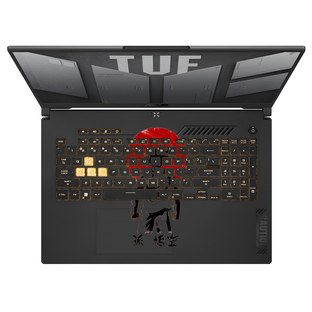 Transparent Sunset Samurai Asus TUF Gaming F17 FX707Z Laptop Skin