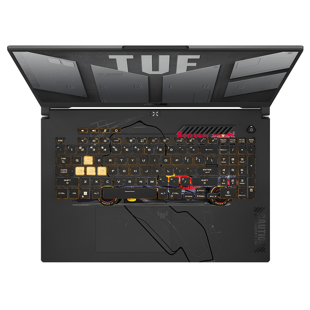 Transparent Track King Asus TUF Gaming F17 FX707Z Laptop Skin