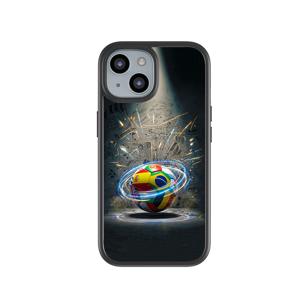 World Football Nations Sports 3D Skin with Shockguard Armour Magsafe Case for Apple iPhone 15