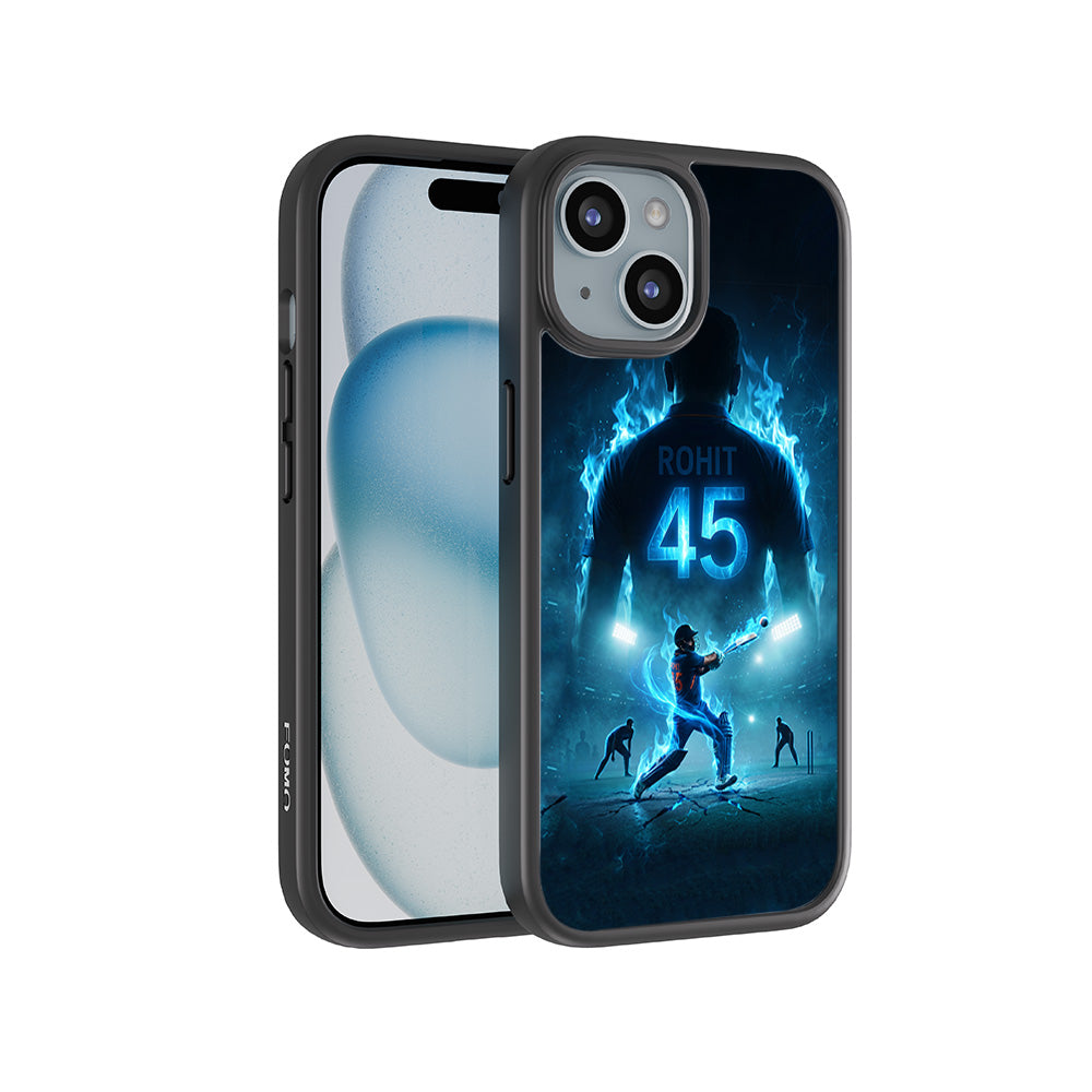 Rohit Sharma Hitman 45 Sports 3D Skin with Shockguard Armour Magsafe Case for Apple iPhone 15 Plus