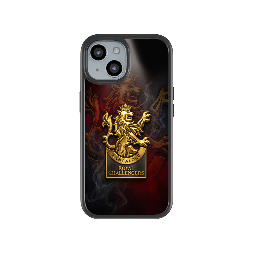 Royal Challengers Bangalore Golden Lion IPL Sports 3D Skin with Shockguard Armour Magsafe Case for Apple iPhone 15