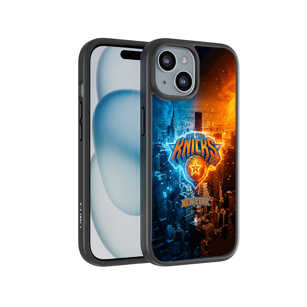 New York Knicks City Pride Sports 3D Skin with Shockguard Armour Magsafe Case for Apple iPhone 15