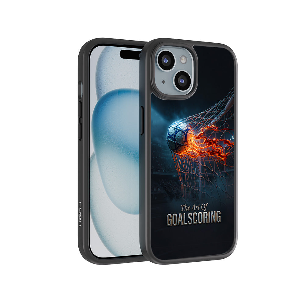 The Art of Goal Scoring Football Sports 3D Skin with Shockguard Armour Magsafe Case for Apple iPhone 15