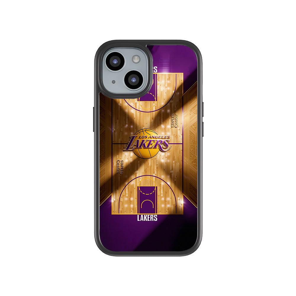 Lakers Championship Court Sports 3D Skin with Shockguard Armour Magsafe Case for Apple iPhone 15