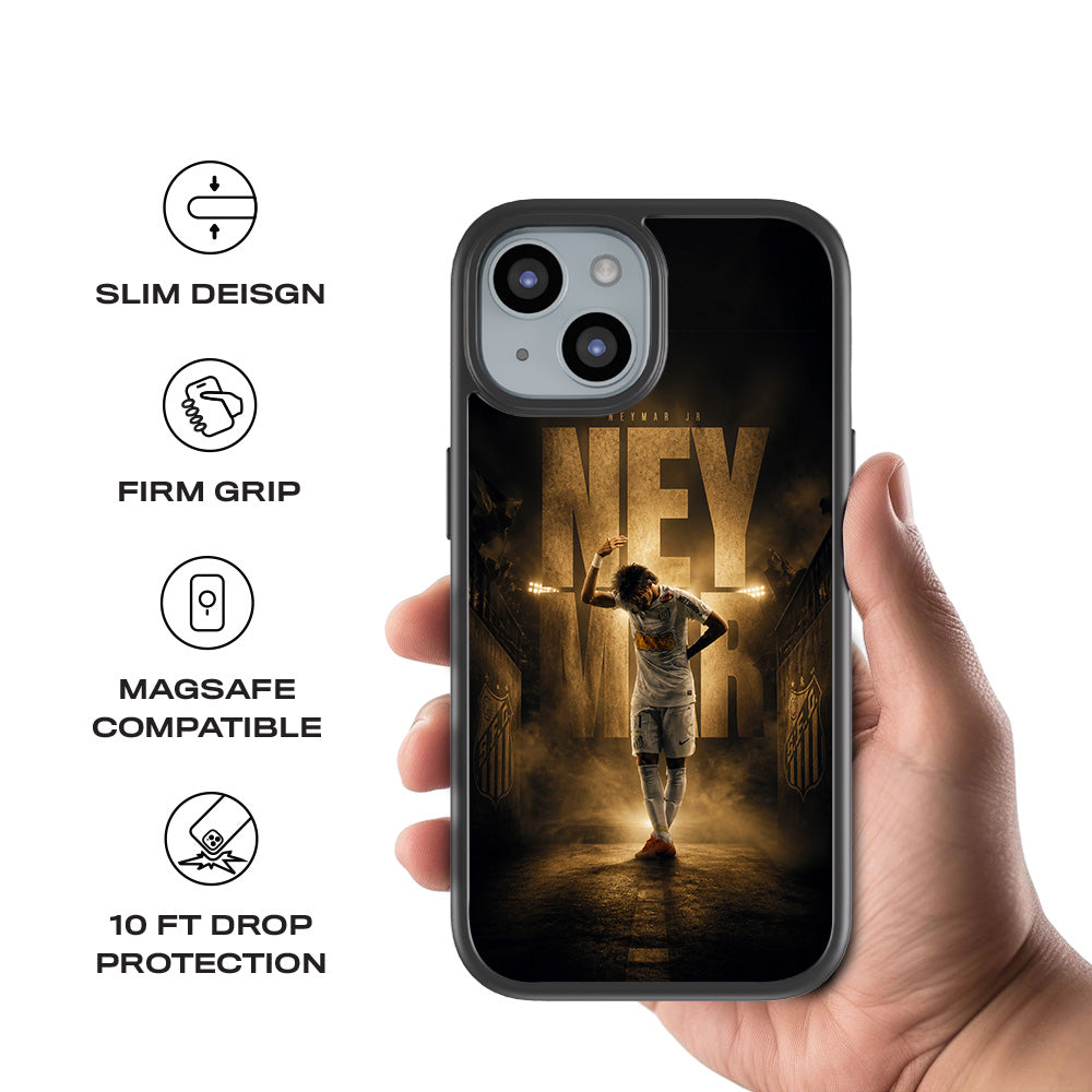 Ney Magic Football Sports 3D Skin with Shockguard Armour Magsafe Case for Apple iPhone 15 Plus