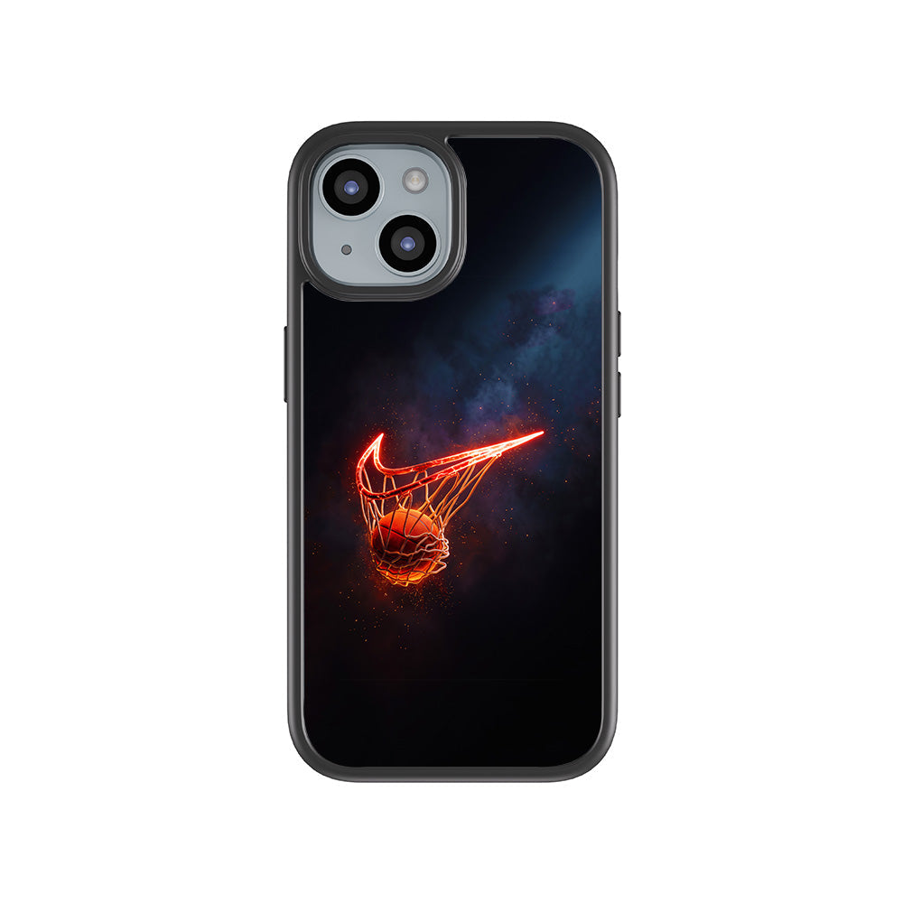 Basketball Nike Fire Sports 3D Skin with Shockguard Armour Magsafe Case for Apple iPhone 15 Plus