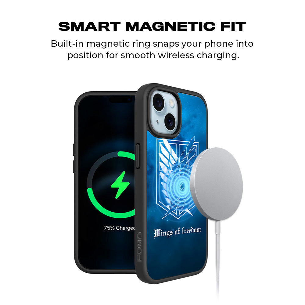 Scouting Legion AOT 3D Skin with Shockguard Armour Magsafe Case for Apple iPhone 15 Plus