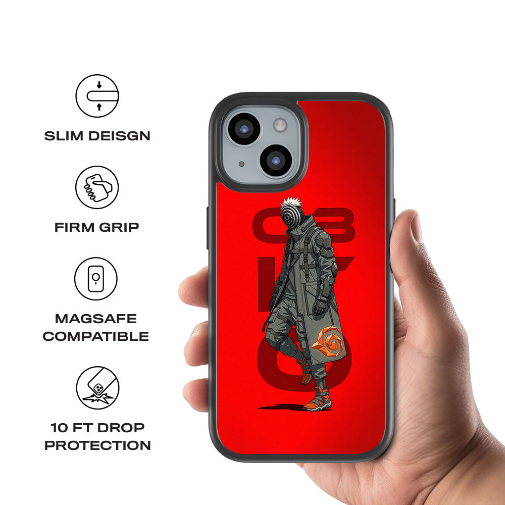 Obito Rebirth 3D Skin with Shockguard Armour Magsafe Case for Apple iPhone 15 Plus