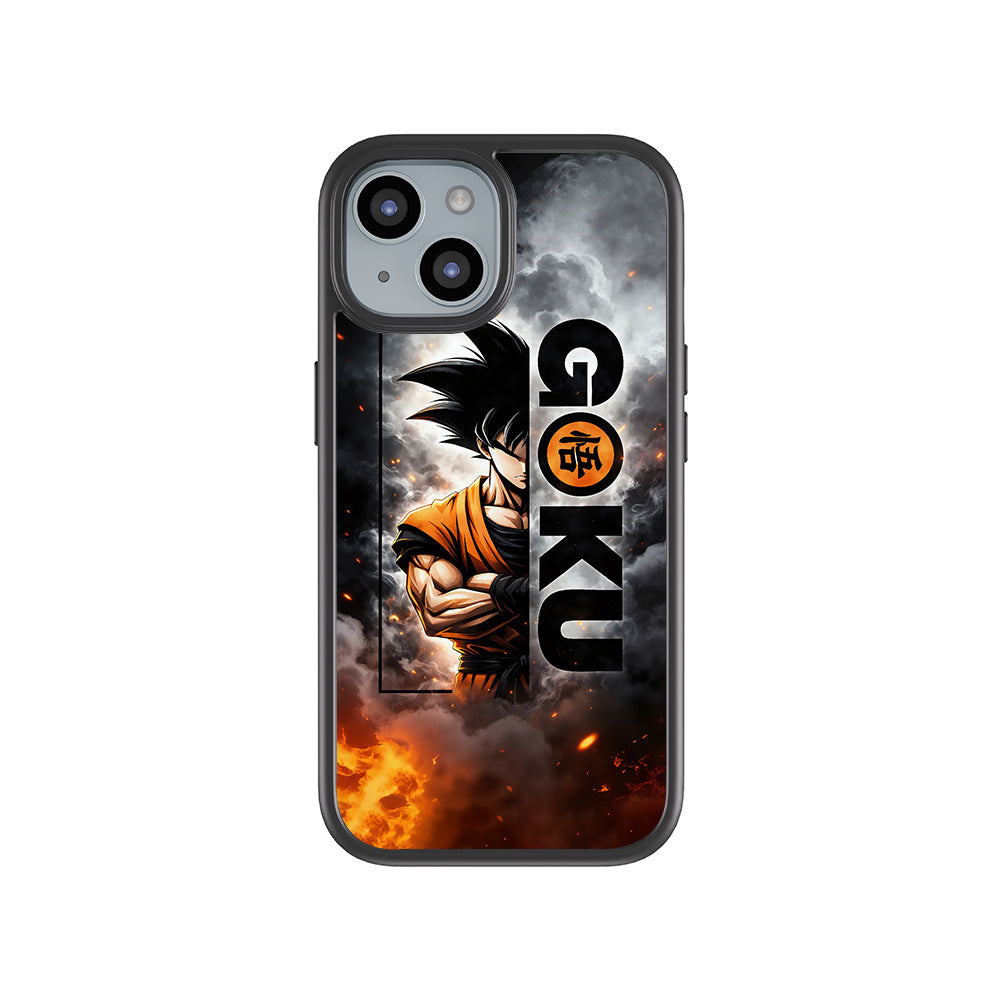 Goku Power Mode Anime 3D Skin with Shockguard Armour Magsafe Case for Apple iPhone 15