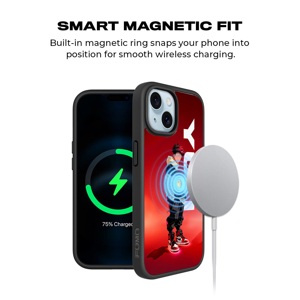 Yuji Drip Anime 3D Skin with Shockguard Armour Magsafe Case for Apple iPhone 15