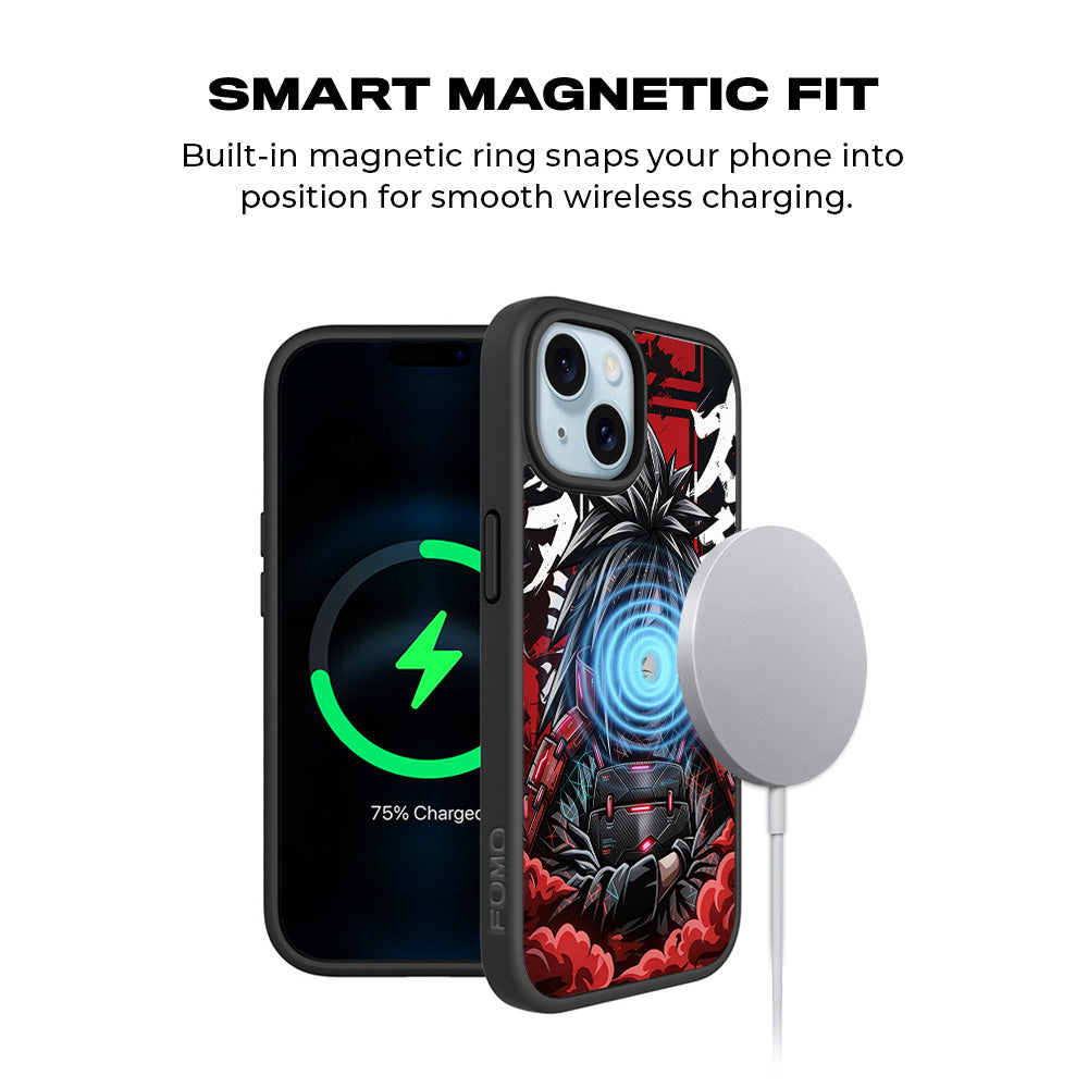 Madara Uchiha Anime 3D Skin with Shockguard Armour Magsafe Case for Apple iPhone 15