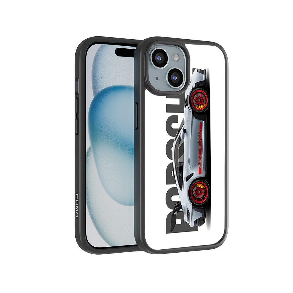 Porsche 911 GT3 3D Skin with Shockguard Armour Magsafe Case for Apple iPhone 15 Plus