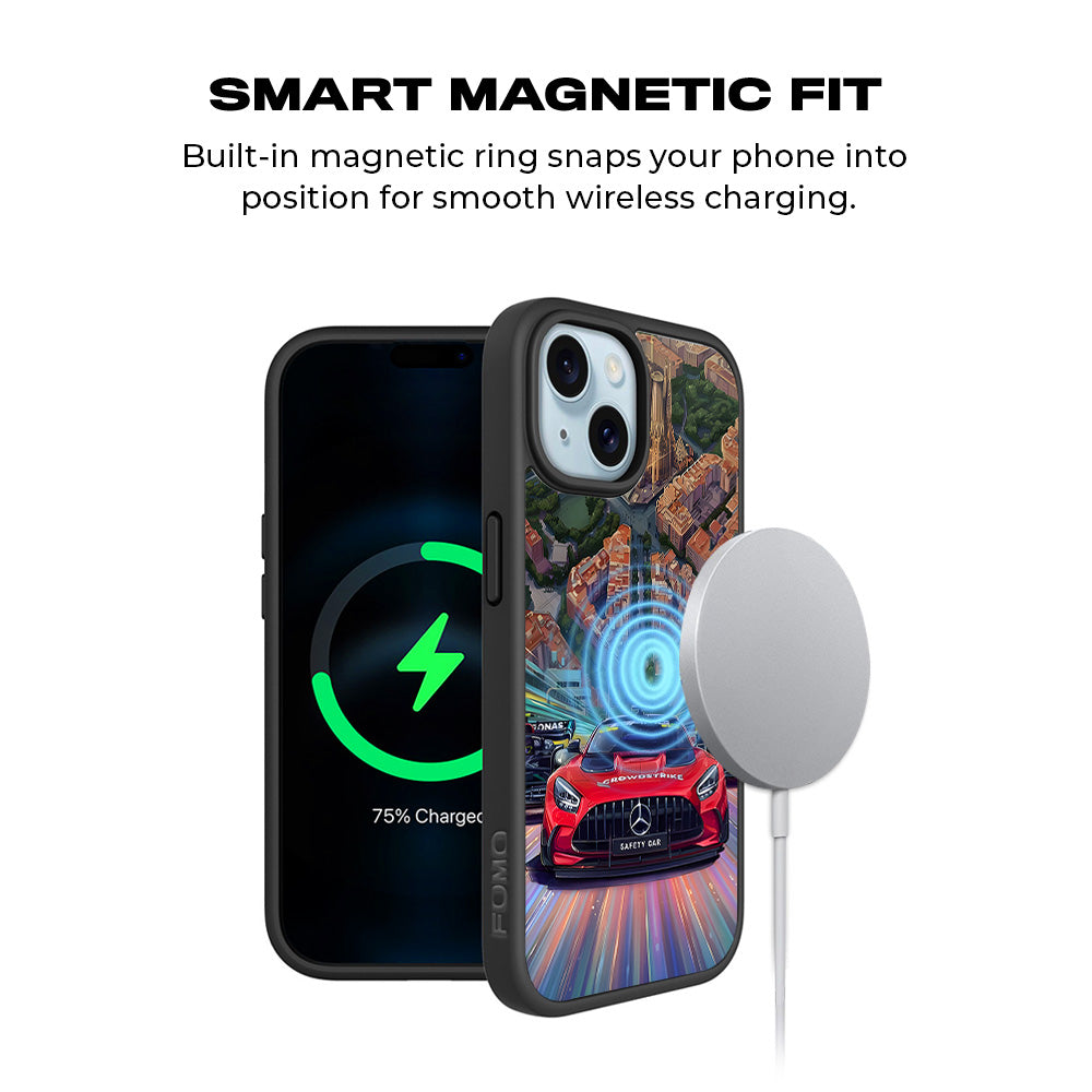 2023 Spanish Grand Prix 3D Skin with Shockguard Armour Magsafe Case for Apple iPhone 15 Plus
