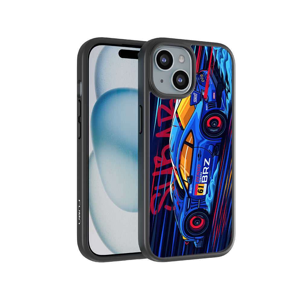 Subaru BRZ 3D Skin with Shockguard Armour Magsafe Case for Apple iPhone 15 Plus