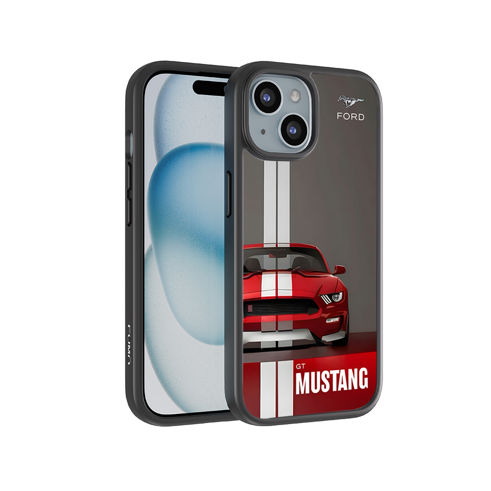 Ford GT Mustang 3D Skin with Shockguard Armour Magsafe Case for Apple iPhone 15