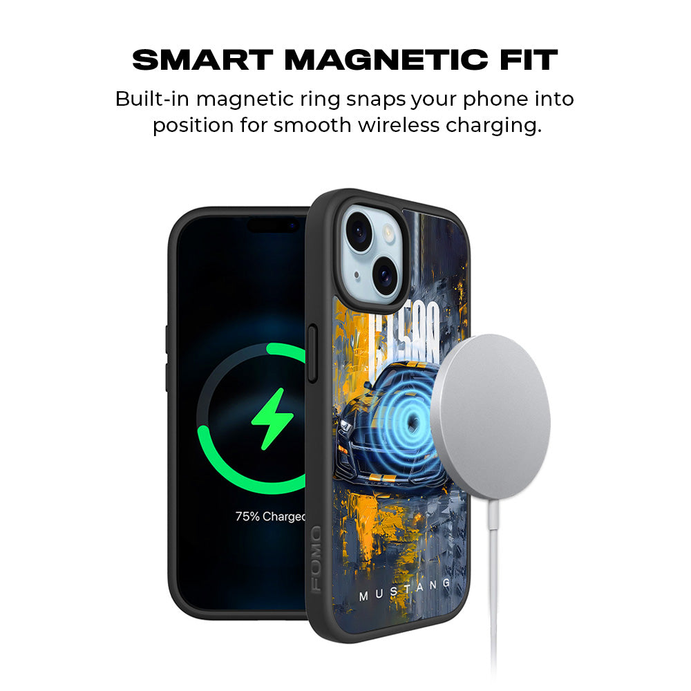 Ford Mustang GT500 3D Skin with Shockguard Armour Magsafe Case for Apple iPhone 15