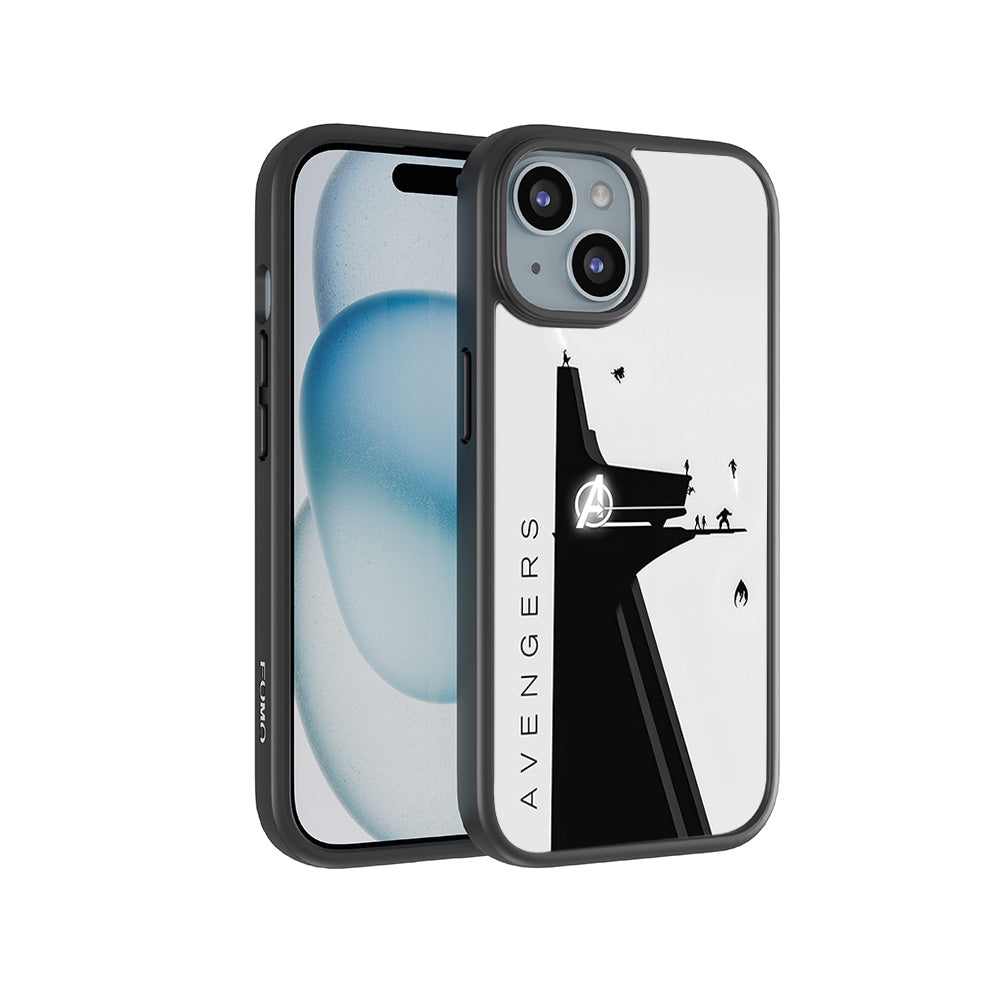 Avengers In Action 3D Skin with Shockguard Armour Magsafe Case for Apple iPhone 15 Plus