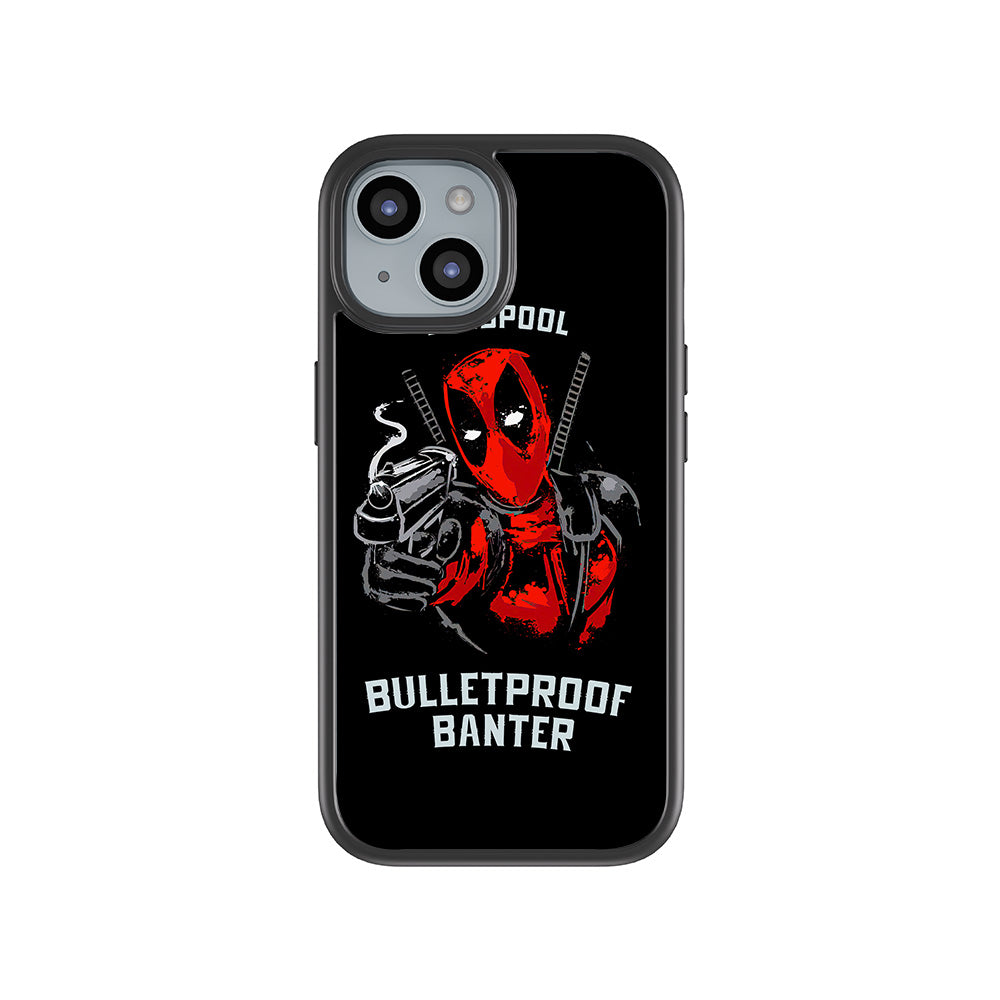 Deadpool - Bulletand 15 Plusof Banter Comics 3D Skin with Shockguard Armour Magsafe Case for Apple iPhone 15 Plus