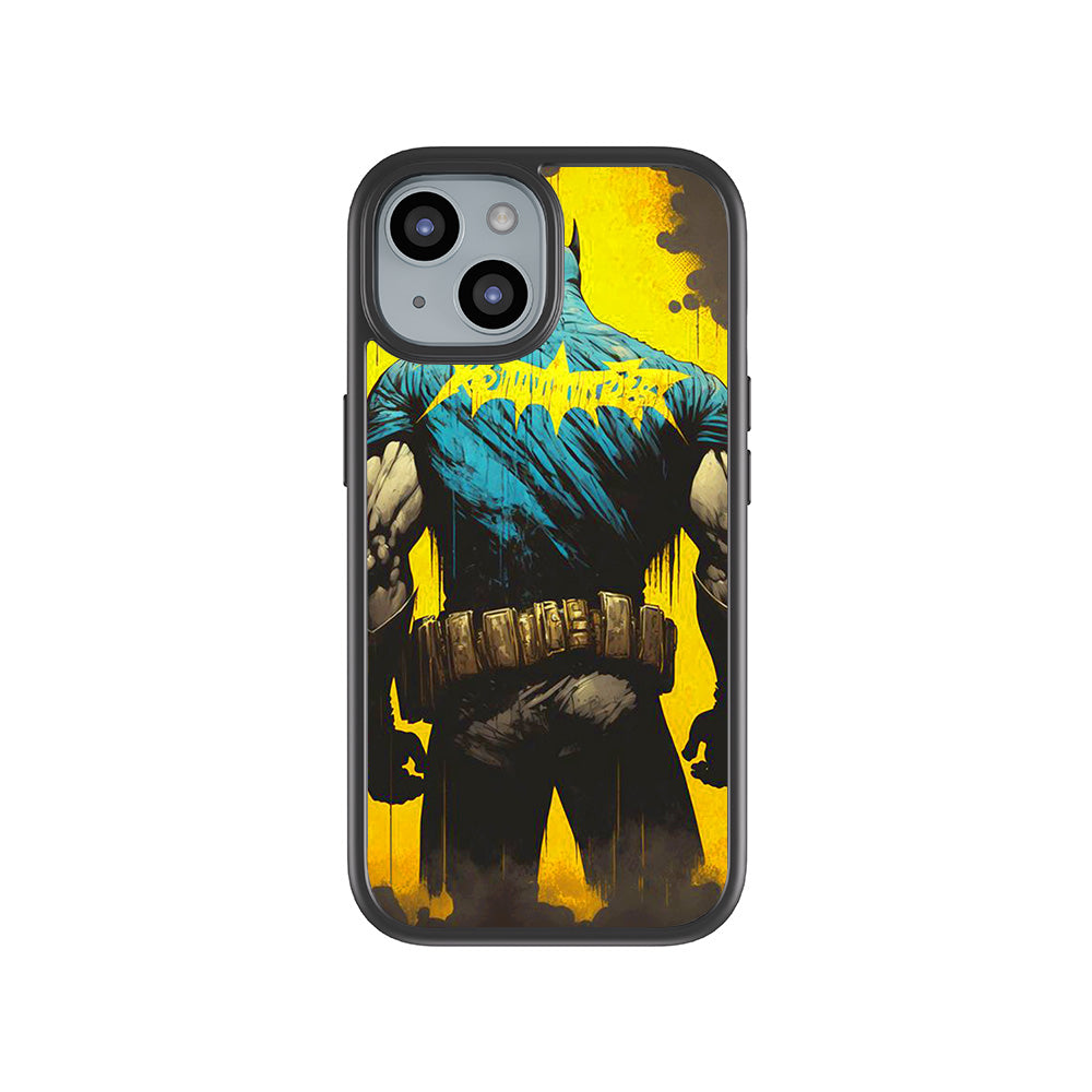 Batman Painted in Shadows Comics 3D Skin with Shockguard Armour Magsafe Case for Apple iPhone 15
