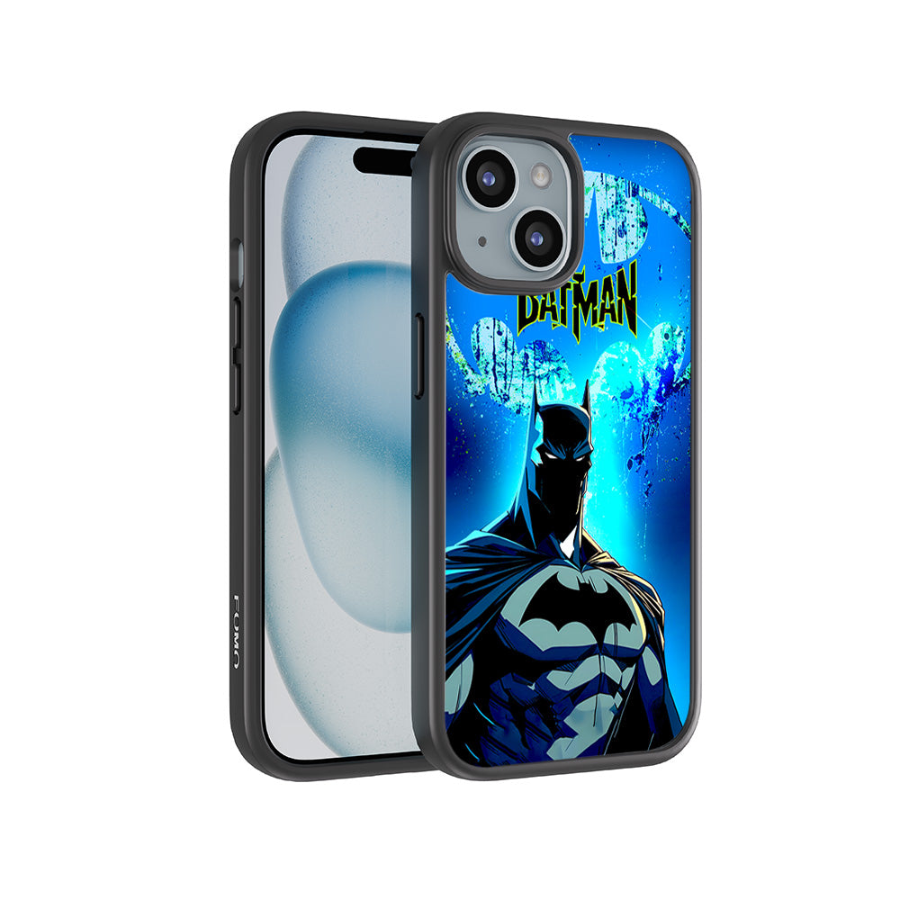 Batman Dark Knight Bright Style Comics 3D Skin with Shockguard Armour Magsafe Case for Apple iPhone 15