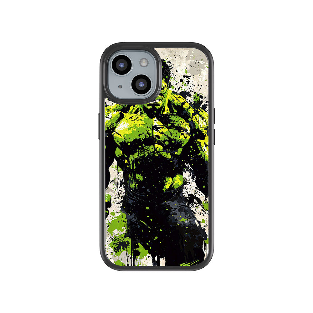 Savage Hulk Splash Comics 3D Skin with Shockguard Armour Magsafe Case for Apple iPhone 15