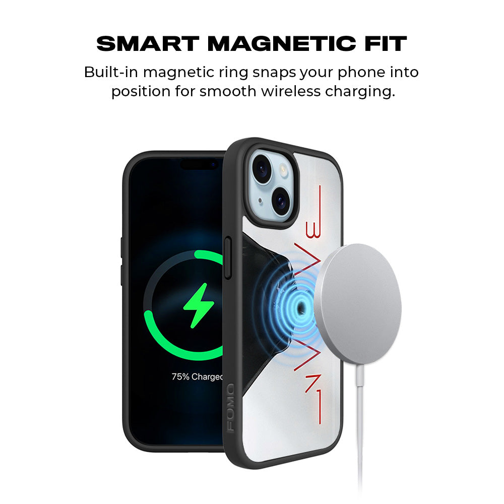 Midnight Protector 3D Skin with Shockguard Armour Magsafe Case for Apple iPhone 15