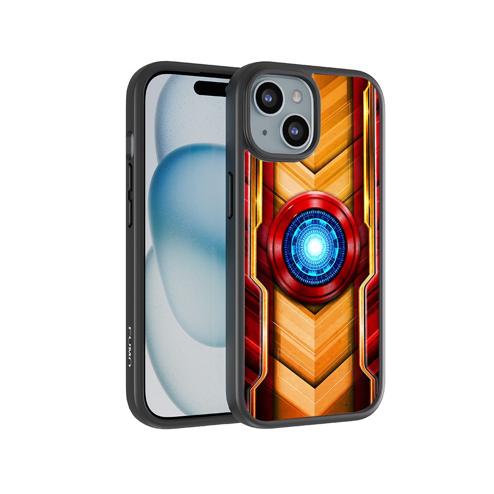 Iron Man Armor 3D Skin with Shockguard Armour Magsafe Case for Apple iPhone 15