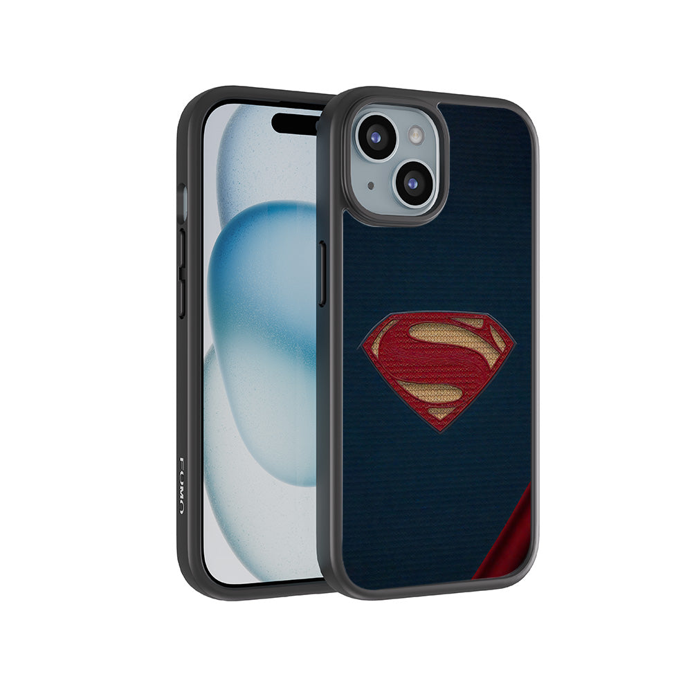 Superman Emblem 3D Skin with Shockguard Armour Magsafe Case for Apple iPhone 15 Plus