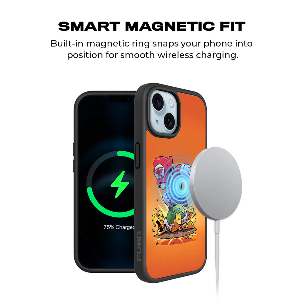 Super Mario Smash 3D Skin with Shockguard Armour Magsafe Case for Apple iPhone 15 Plus