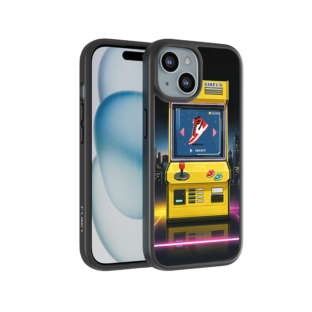 Pixel Sneaker Arcade 3D Skin with Shockguard Armour Magsafe Case for Apple iPhone 15