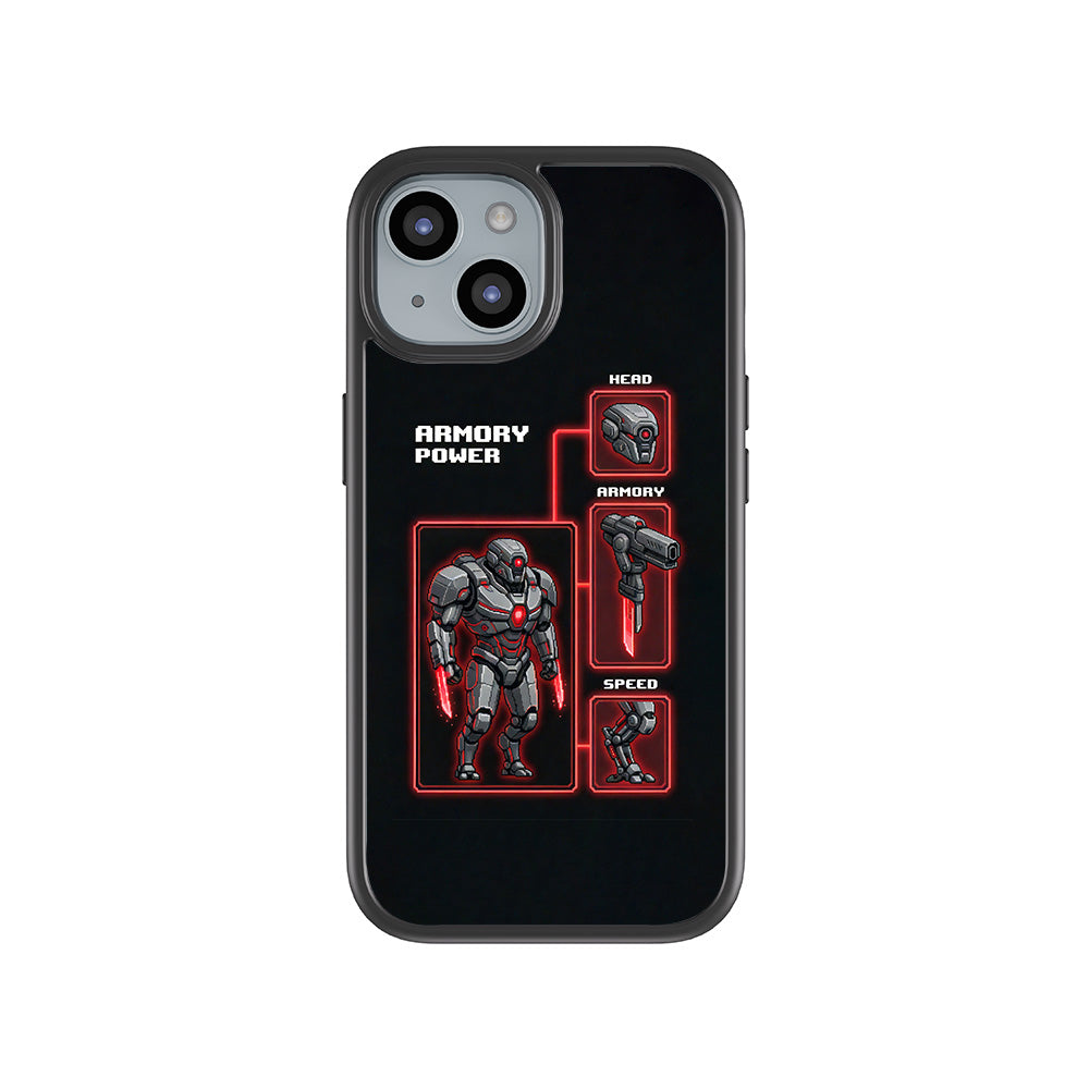Armory Power 3D Skin with Shockguard Armour Magsafe Case for Apple iPhone 15