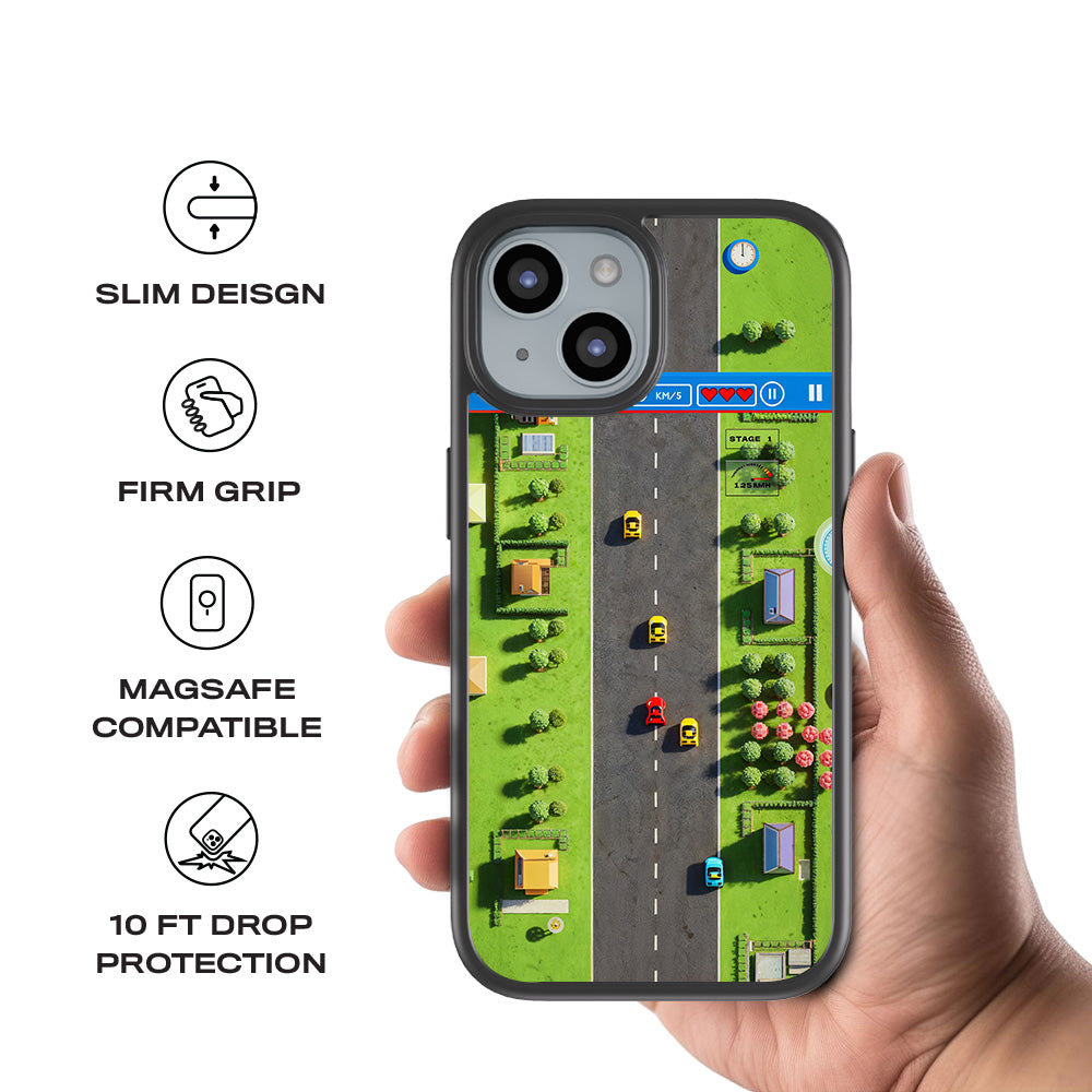 Race to Victory 3D Skin with Shockguard Armour Magsafe Case for Apple iPhone 15