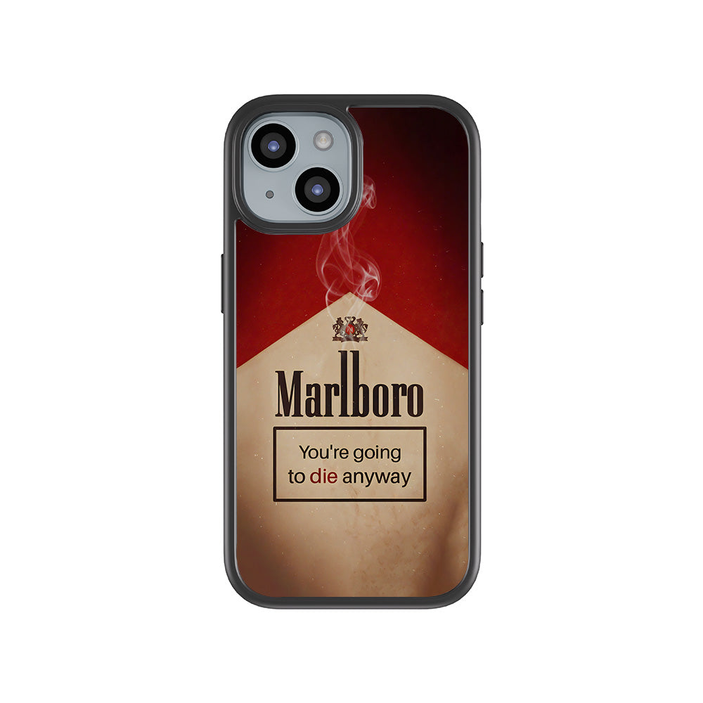 Marlboro Dark Humor 3D Skin with Shockguard Armour Magsafe Case for Apple iPhone 15 Plus