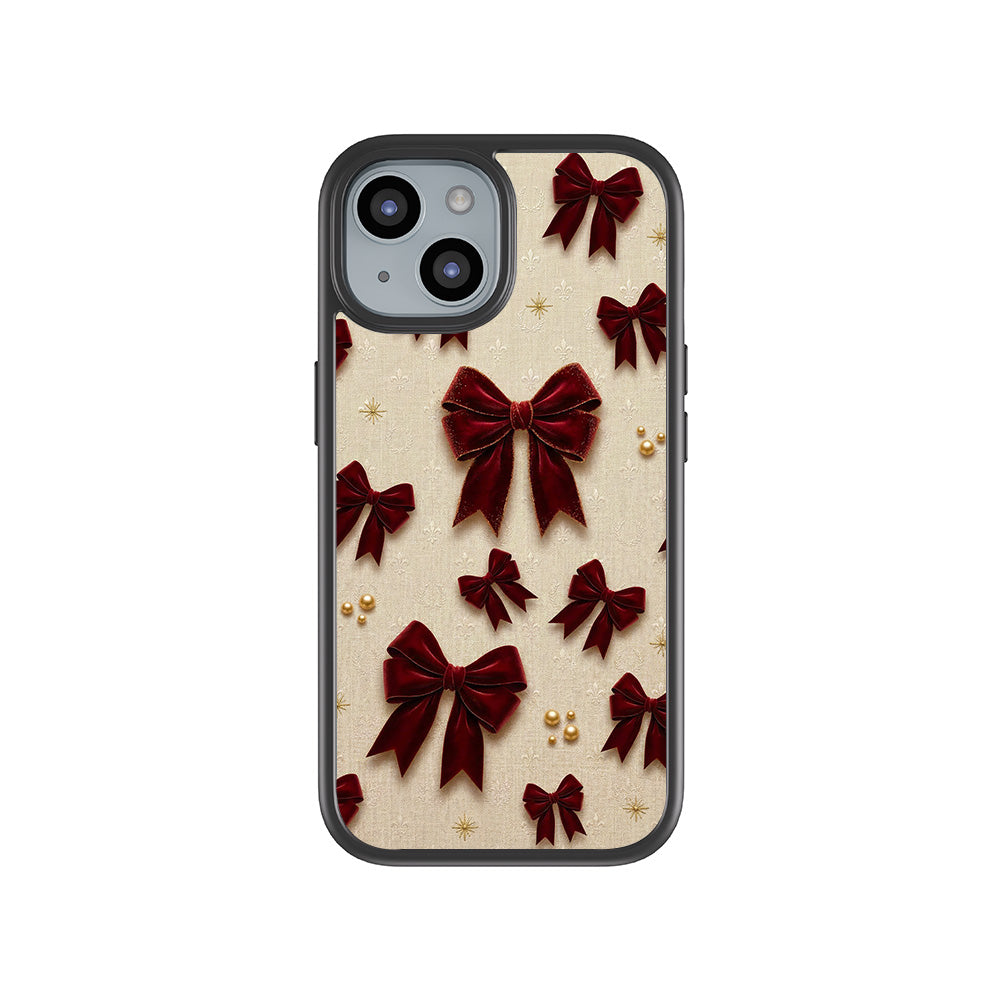 Red Bows 3D Skin with Shockguard Armour Magsafe Case for Apple iPhone 15 Plus