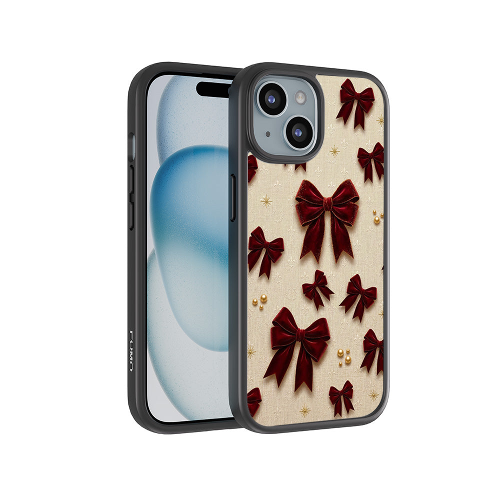 Red Bows 3D Skin with Shockguard Armour Magsafe Case for Apple iPhone 15 Plus
