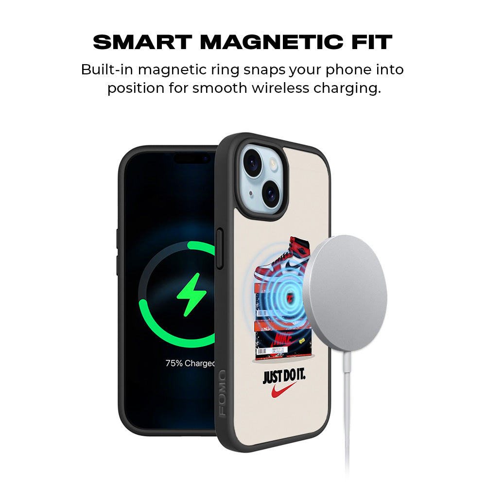 Nike Air Jordan 3D Skin with Shockguard Armour Magsafe Case for Apple iPhone 15