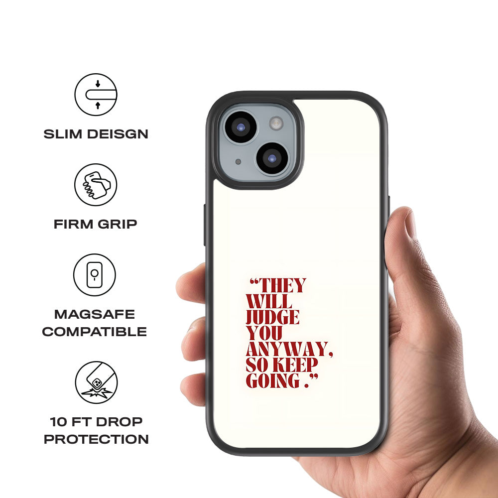 They Will Judge You 3D Skin with Shockguard Armour Magsafe Case for Apple iPhone 15