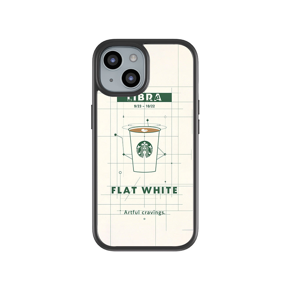 Libra Flat White 3D Skin with Shockguard Armour Magsafe Case for Apple iPhone 15