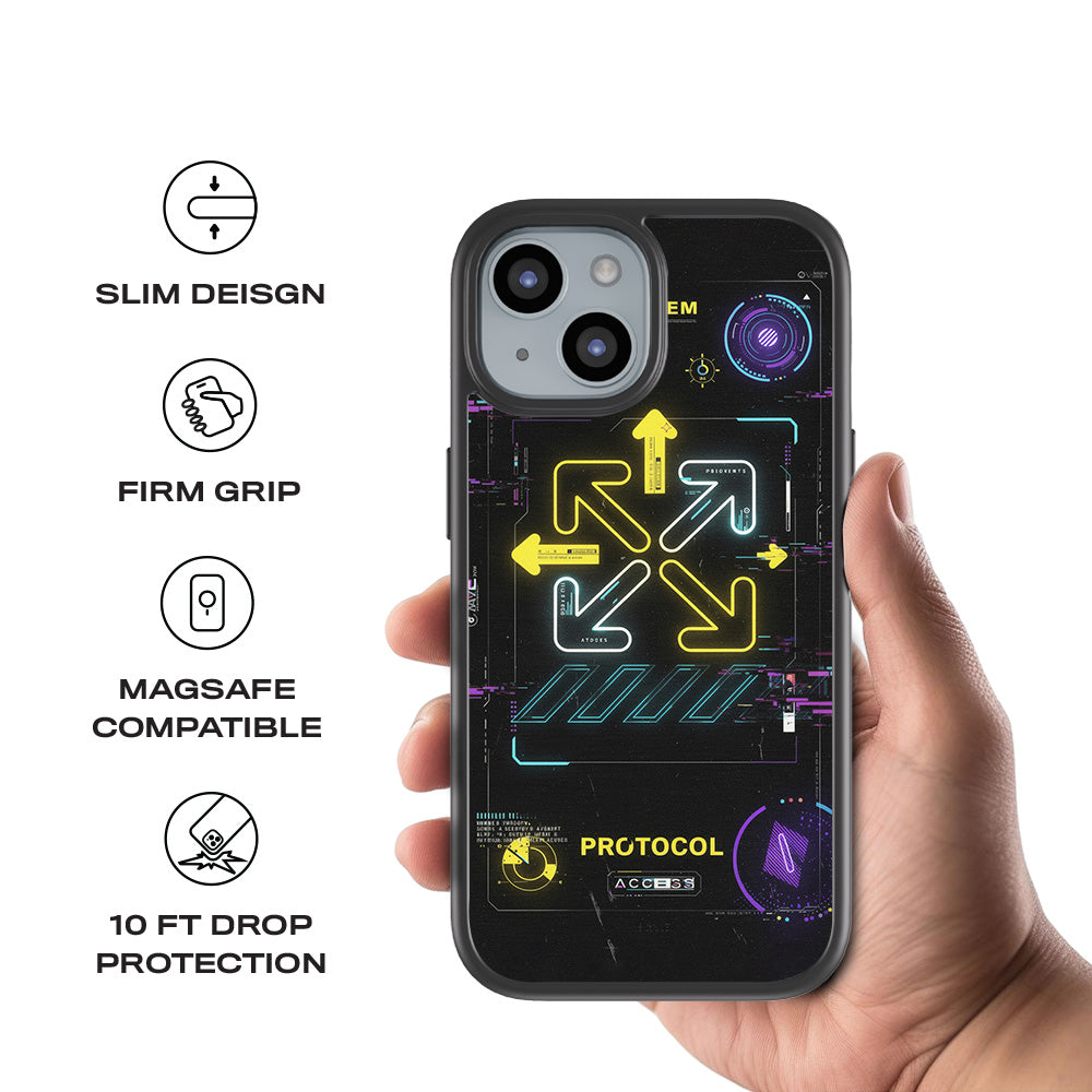 System and 15 Plustocol 3D Skin with Shockguard Armour Magsafe Case for Apple iPhone 15