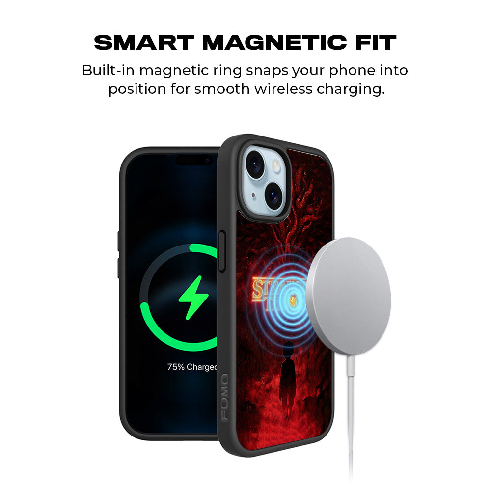 Stranger Things 3D Skin with Shockguard Armour Magsafe Case for Apple iPhone 15 Plus