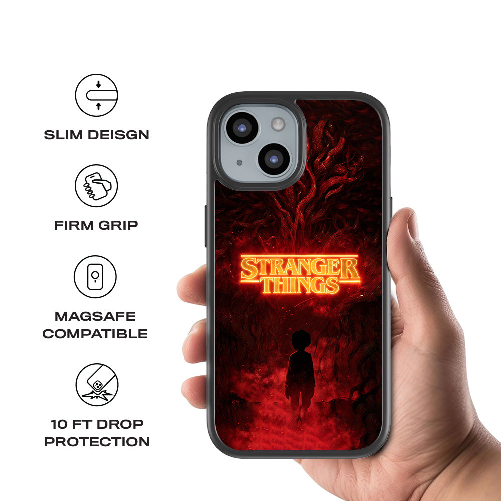 Stranger Things 3D Skin with Shockguard Armour Magsafe Case for Apple iPhone 15 Plus