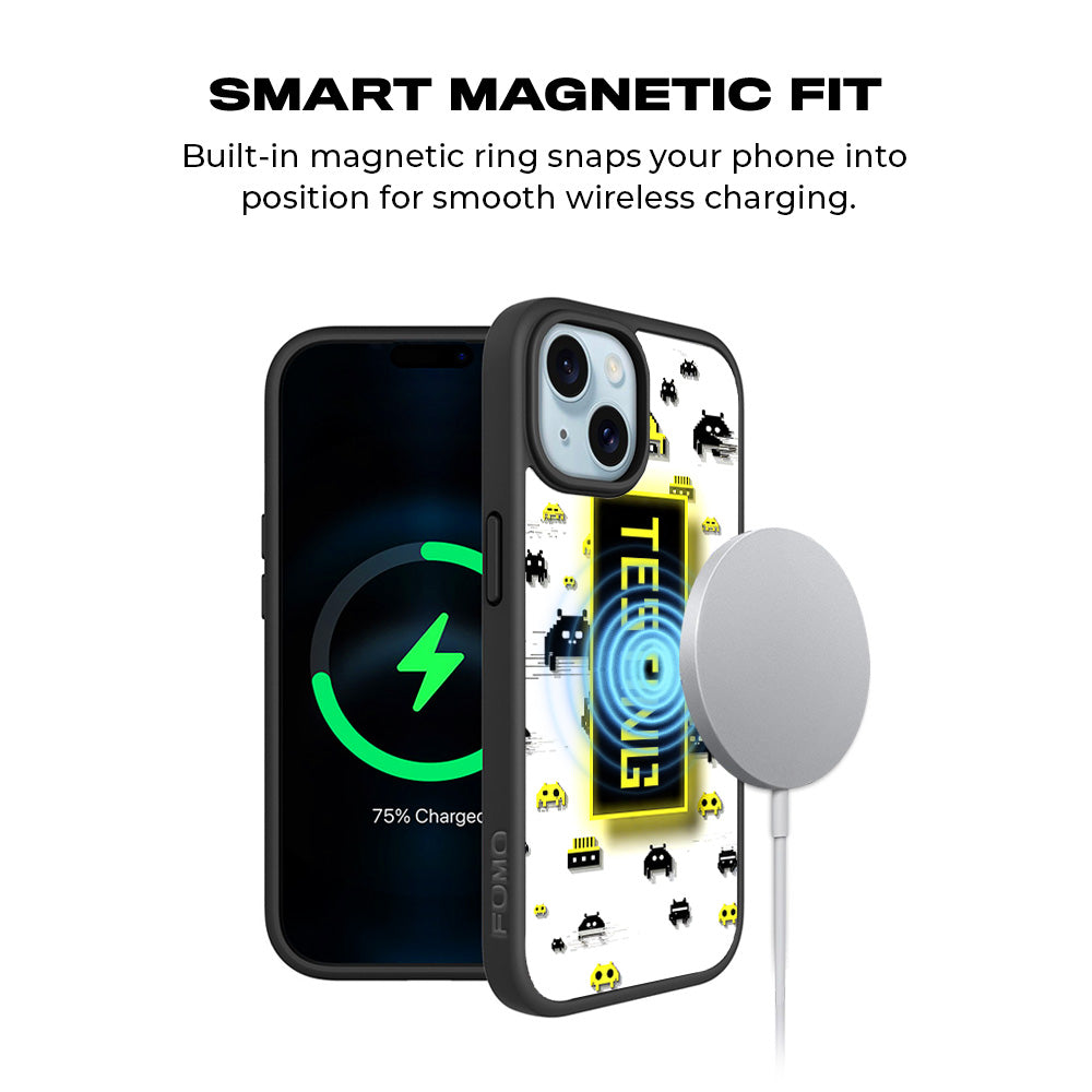 Testing Under Attack 3D Skin with Shockguard Armour Magsafe Case for Apple iPhone 15