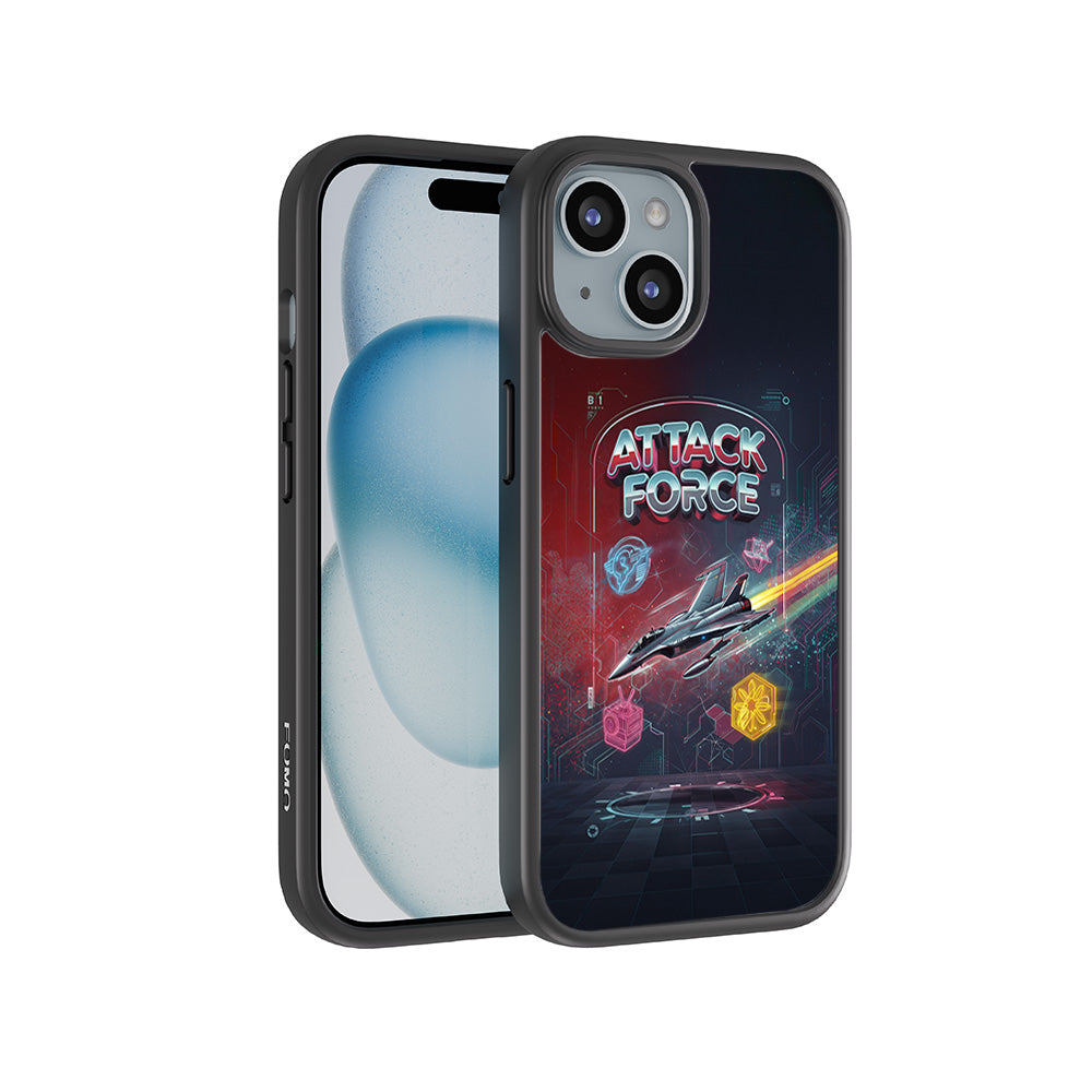 Attack Force 3D Skin with Shockguard Armour Magsafe Case for Apple iPhone 15