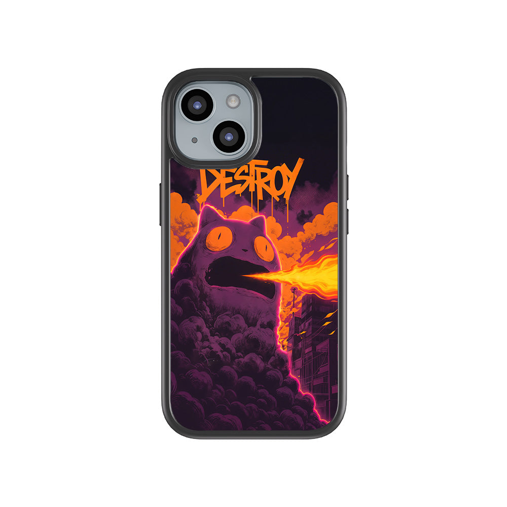 Destroy Cityscape 3D Skin with Shockguard Armour Magsafe Case for Apple iPhone 15 Plus