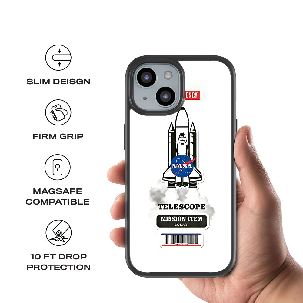 Space Mission NASA 3D Skin with Shockguard Armour Magsafe Case for Apple iPhone 15